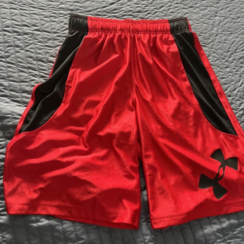Under Armour Men's Athletic Shorts in Red and Black